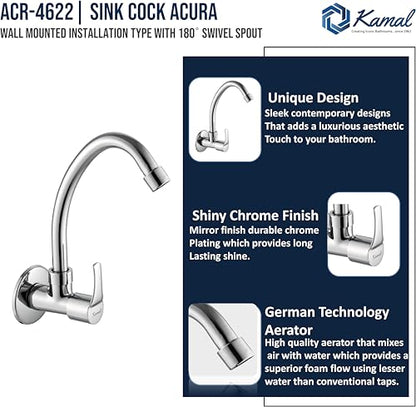Acura Kitchen Sink Tap (Full Brass) - by Kamal