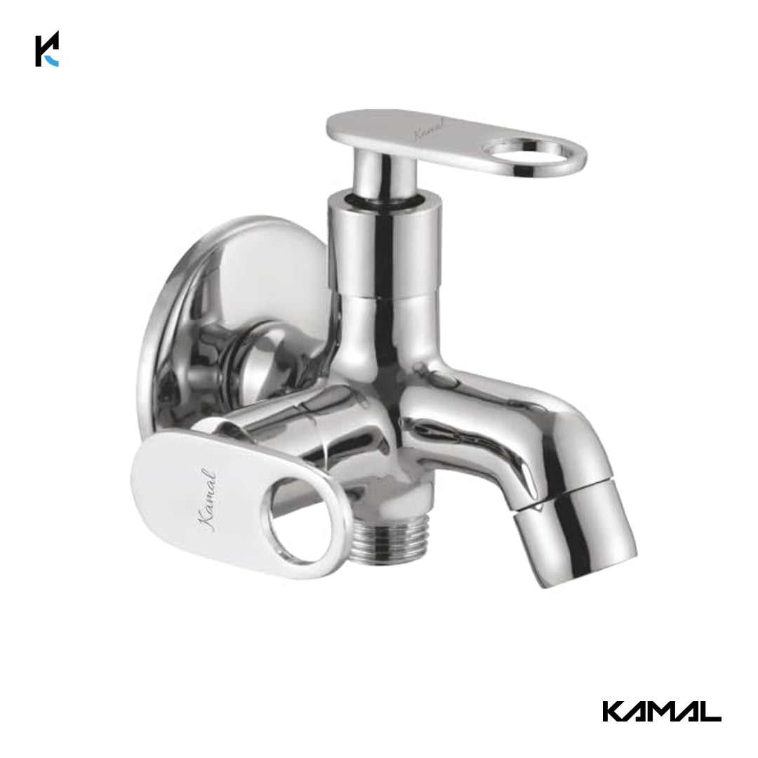 Platina Prime Novo Two Way Bib Tap (Full Brass)- by Kamal