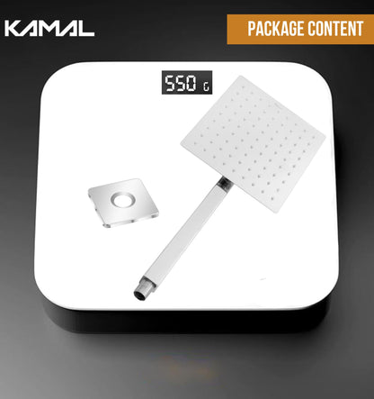 Ultra Slim Rain Shower Stainless Steel Shower Arm - by Kamal