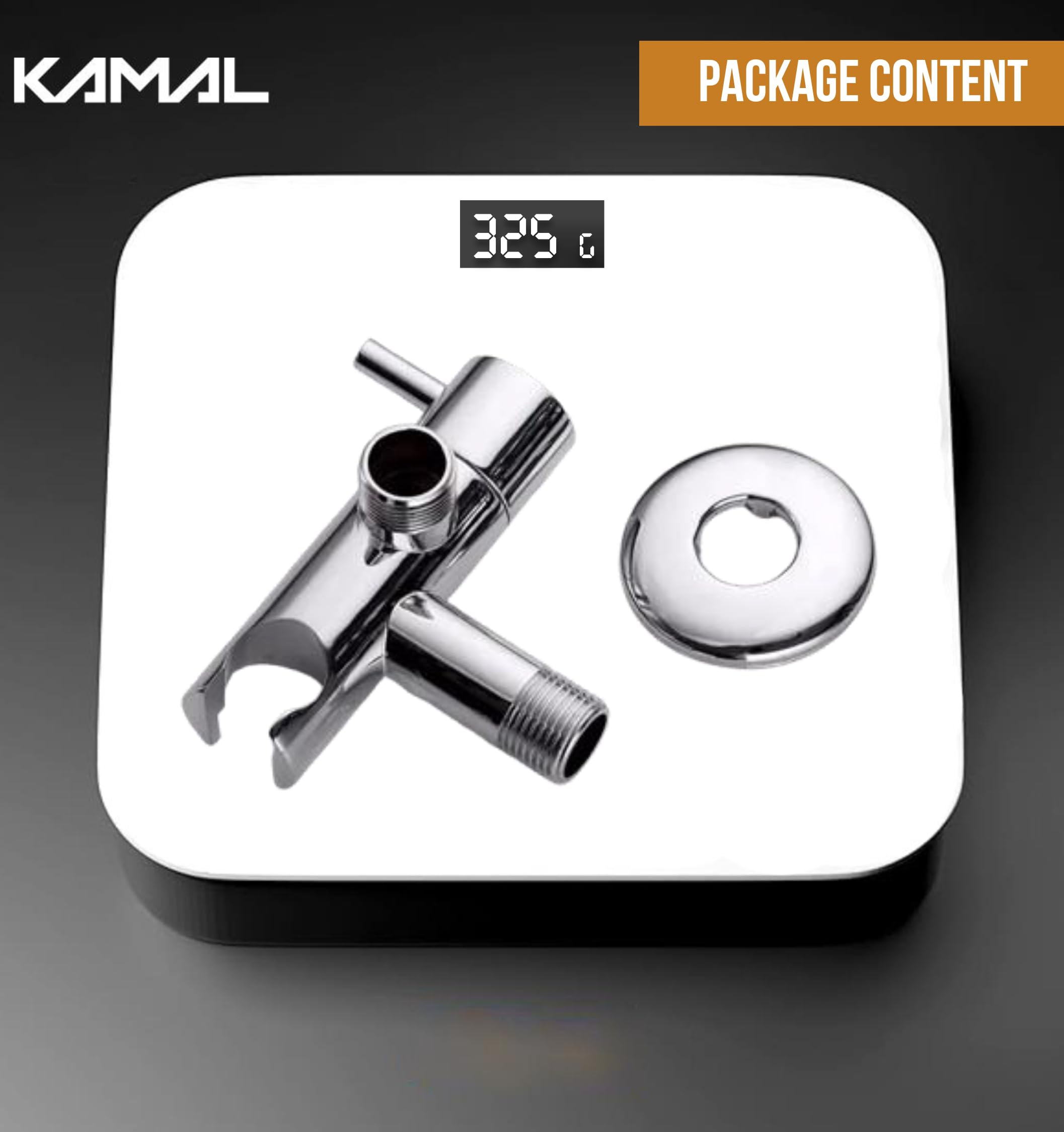Modena Premium Angle Valve with Holder (Full Brass) - by Kamal