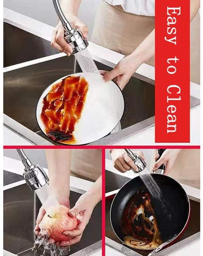 360° Flexible Faucet Extension SS 304 Dual Flow Shower & Aerator Mode (ABS & SS Steel) - by Kamal