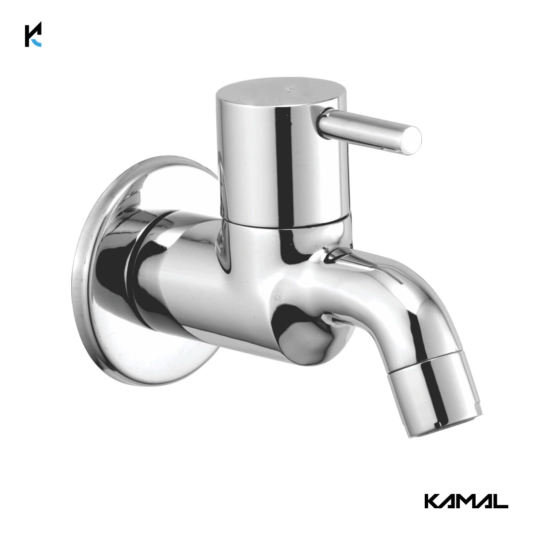 Flora Bib Tap with Wall Flange (Full Brass) - by Kamal