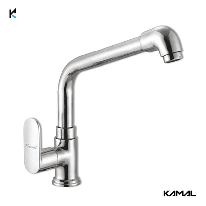 Opal Swan Neck Elbow Spout (Full Brass) - by Kamal