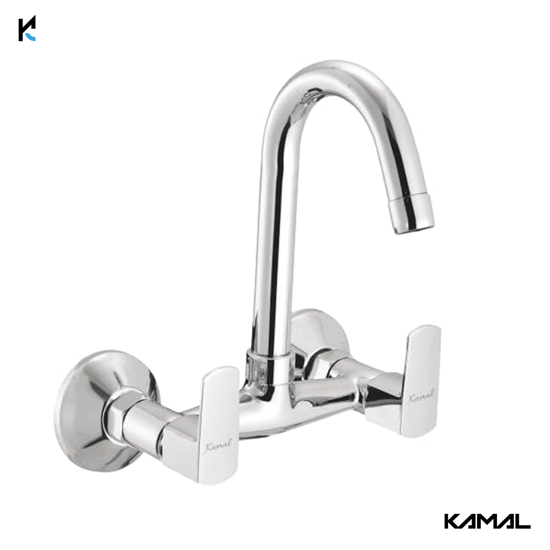 Cubix Prime Sink Mixer - Hot & Cold Mixer Faucet (Full Brass)  - by Kamal