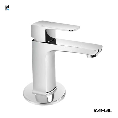 Cubix Single Lever Basin Mixer Tap (Full Brass) - by Kamal