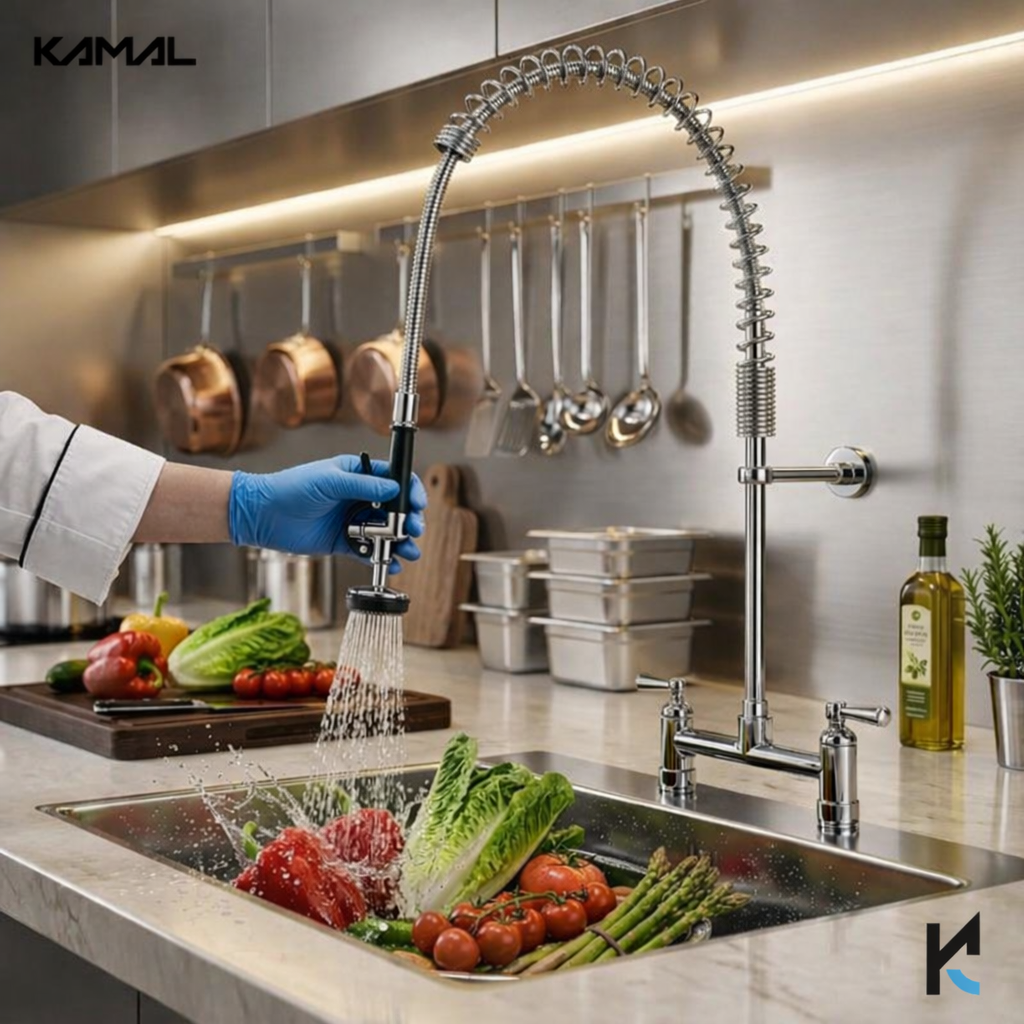 Commercial Pre Rinse Faucet with Sprayer - by Kamal