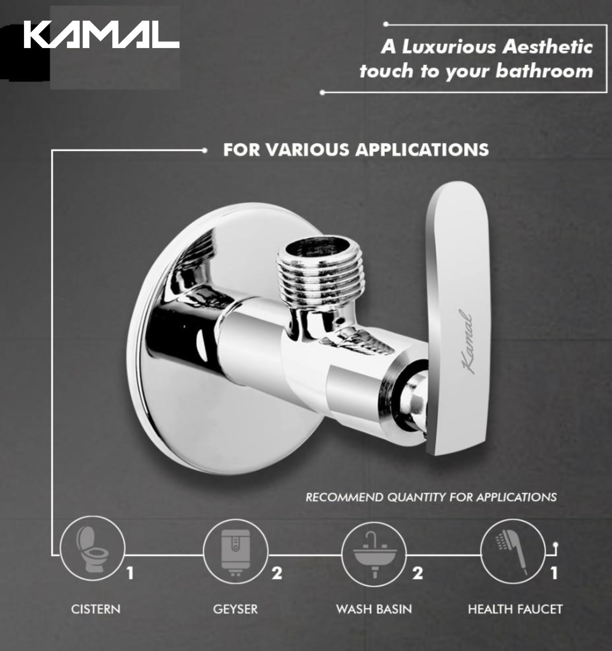 Irene Angle Valve (Full Brass) - by Kamal