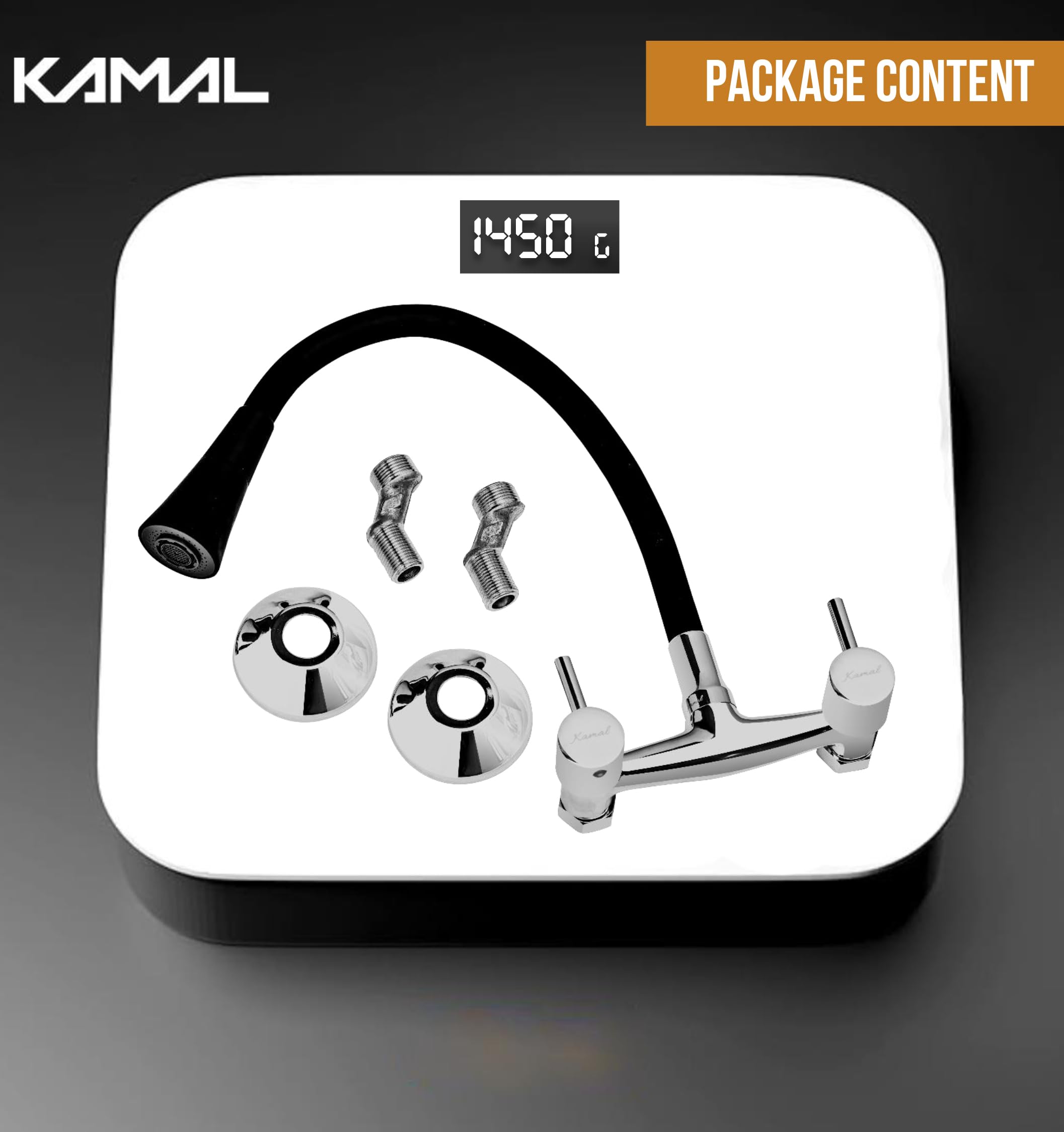 FLT Sink Mixer (Brass & Silicone) - by Kamal
