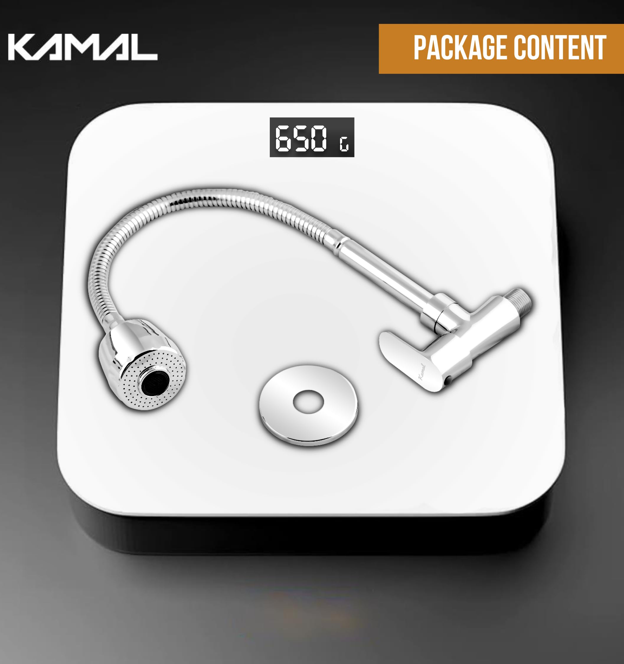 Opal Sink Spray Tap (Brass & SS Steel) - by Kamal