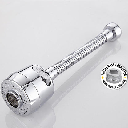 360° Flexible Faucet Extension SS 304 Dual Flow Shower & Aerator Mode (ABS & SS Steel) - by Kamal