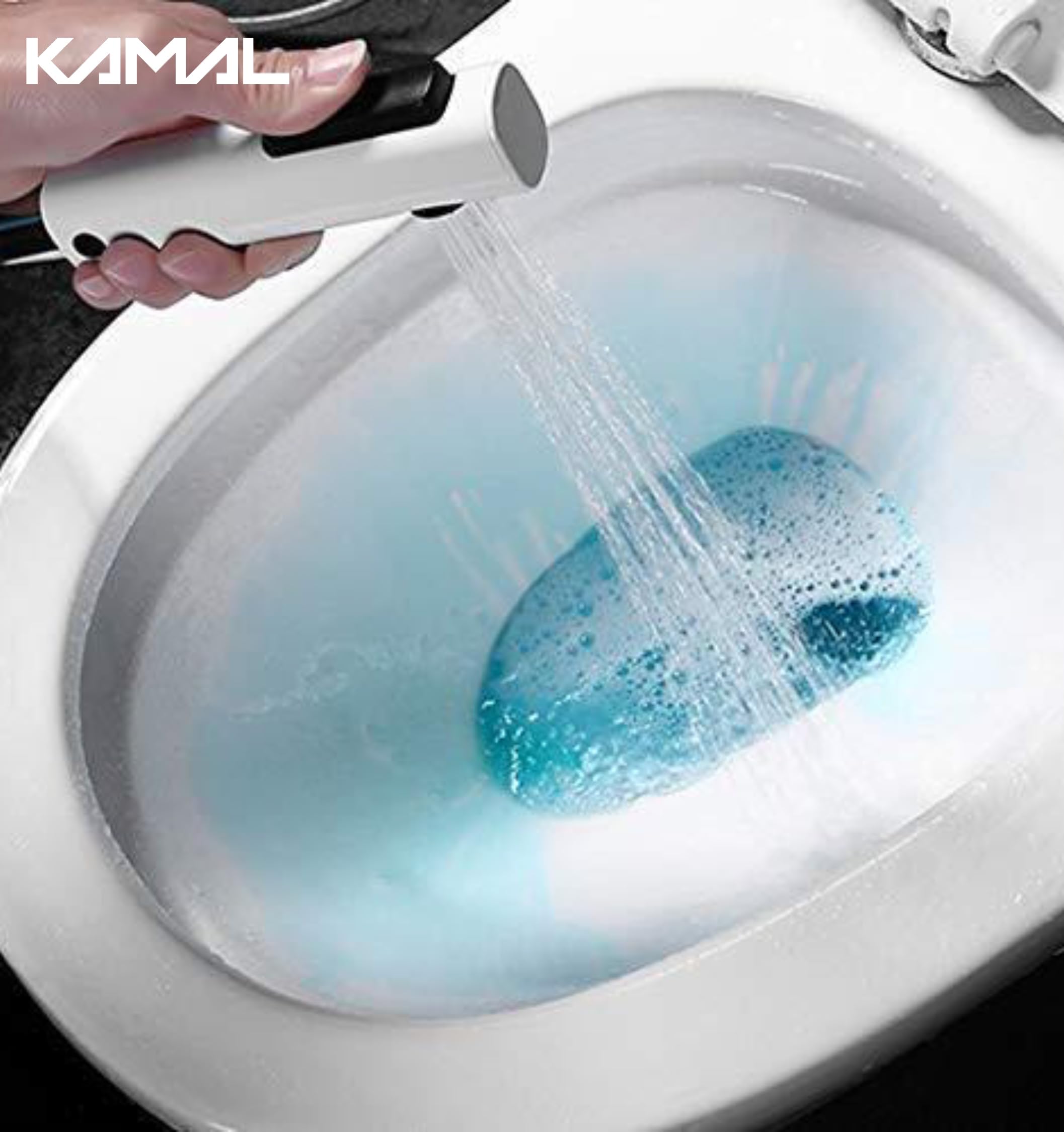 Moonstone Premium Health Faucet with 1 Mtr Stainless Steel Flexible Shower Hose & Wall Hook - by Kamal