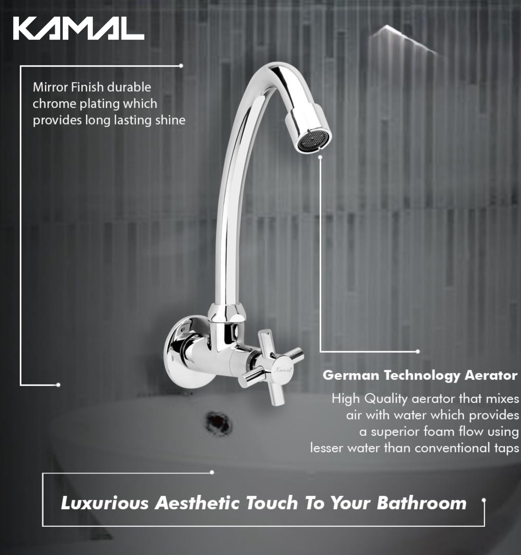 Cross Sink Tap (Full Brass) - by kamal