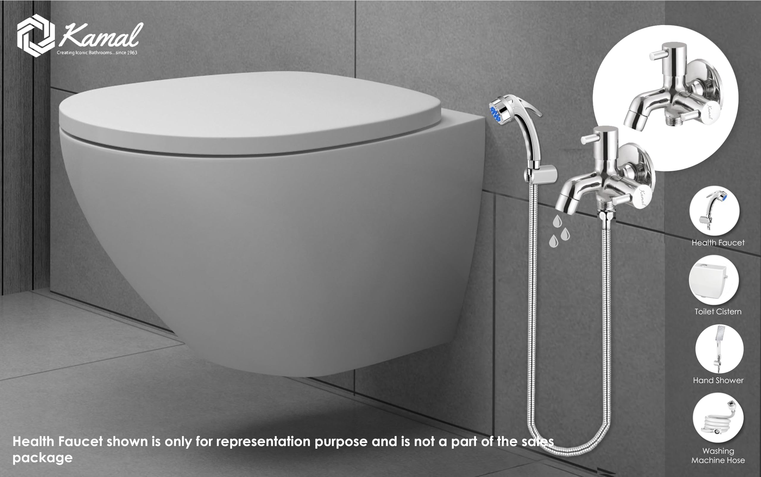 FLT Prime Novo Two Way Bib Tap (Full Brass) - by Kamal