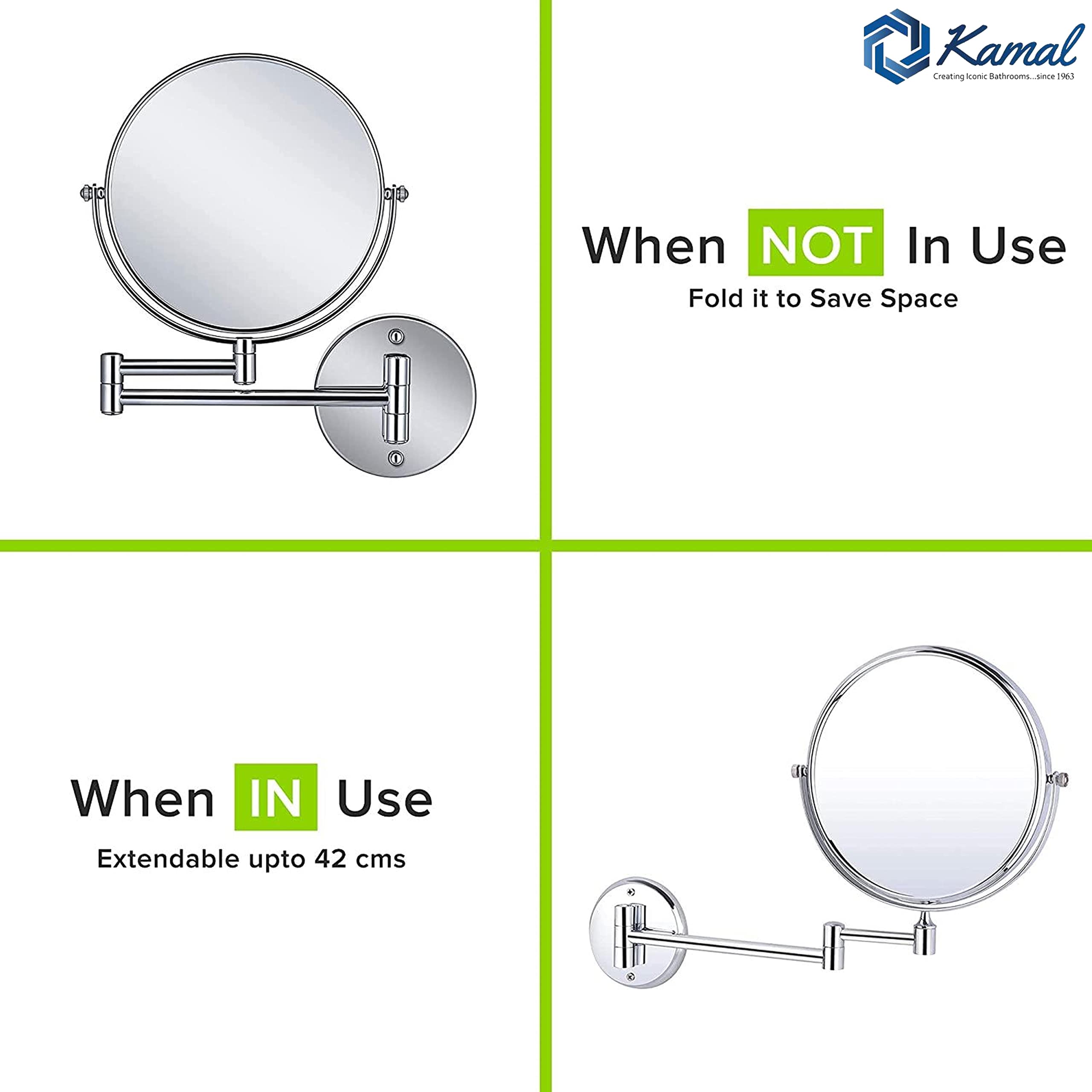 Adjustable Shaving Mirror - Kamal