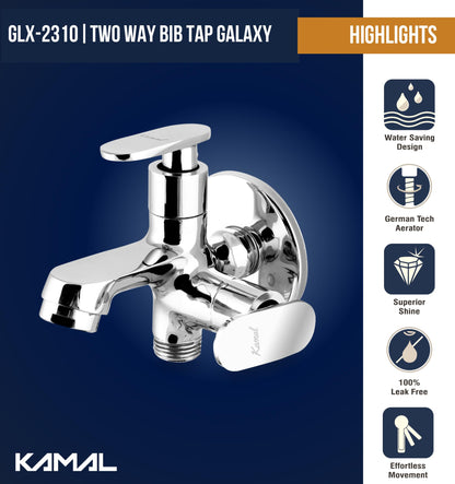 Galaxy Two-Way Bib Tap (Full Brass) - by Kamal