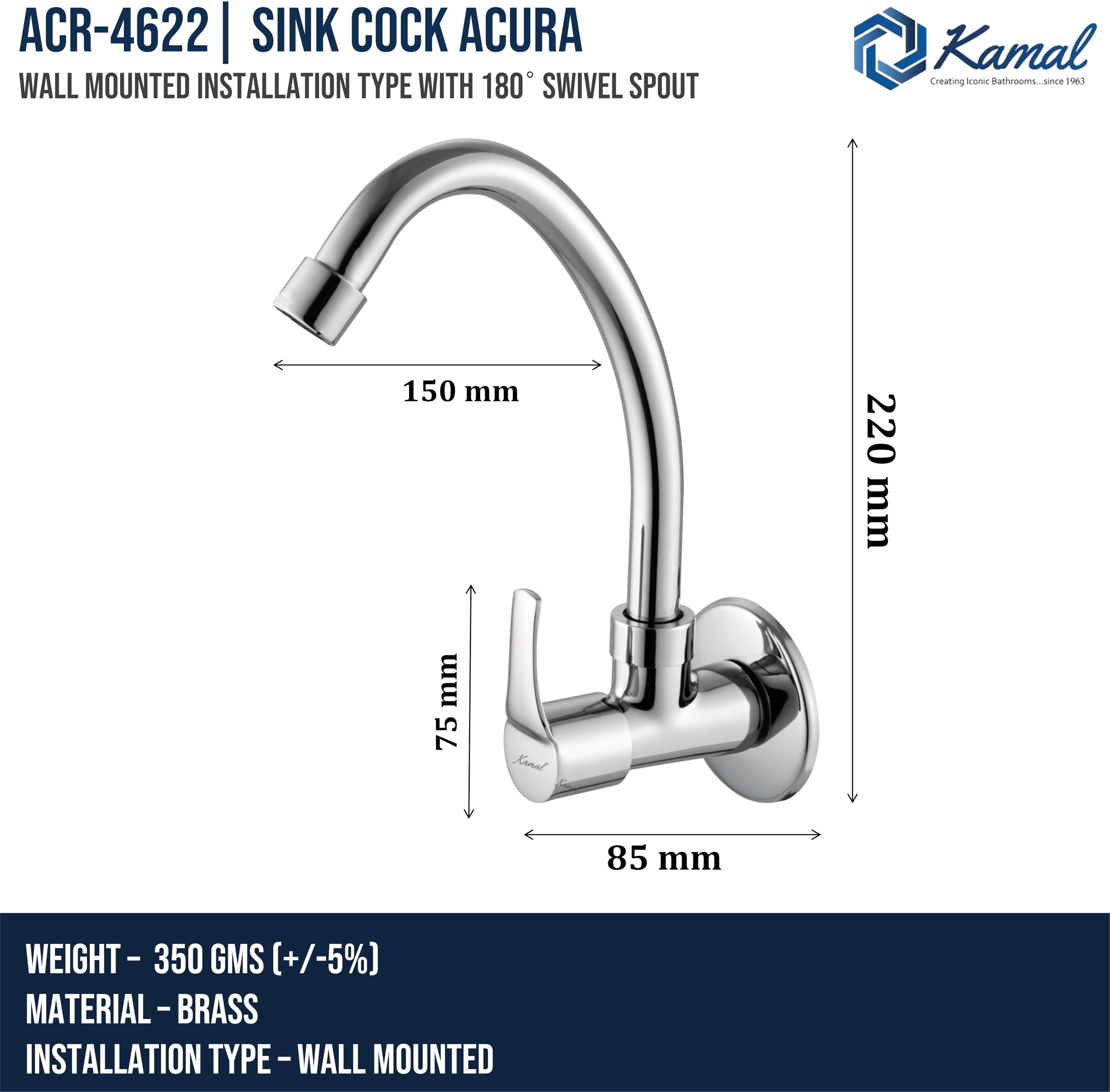 Xperia Sink Tap (Full Brass) - by Kamal