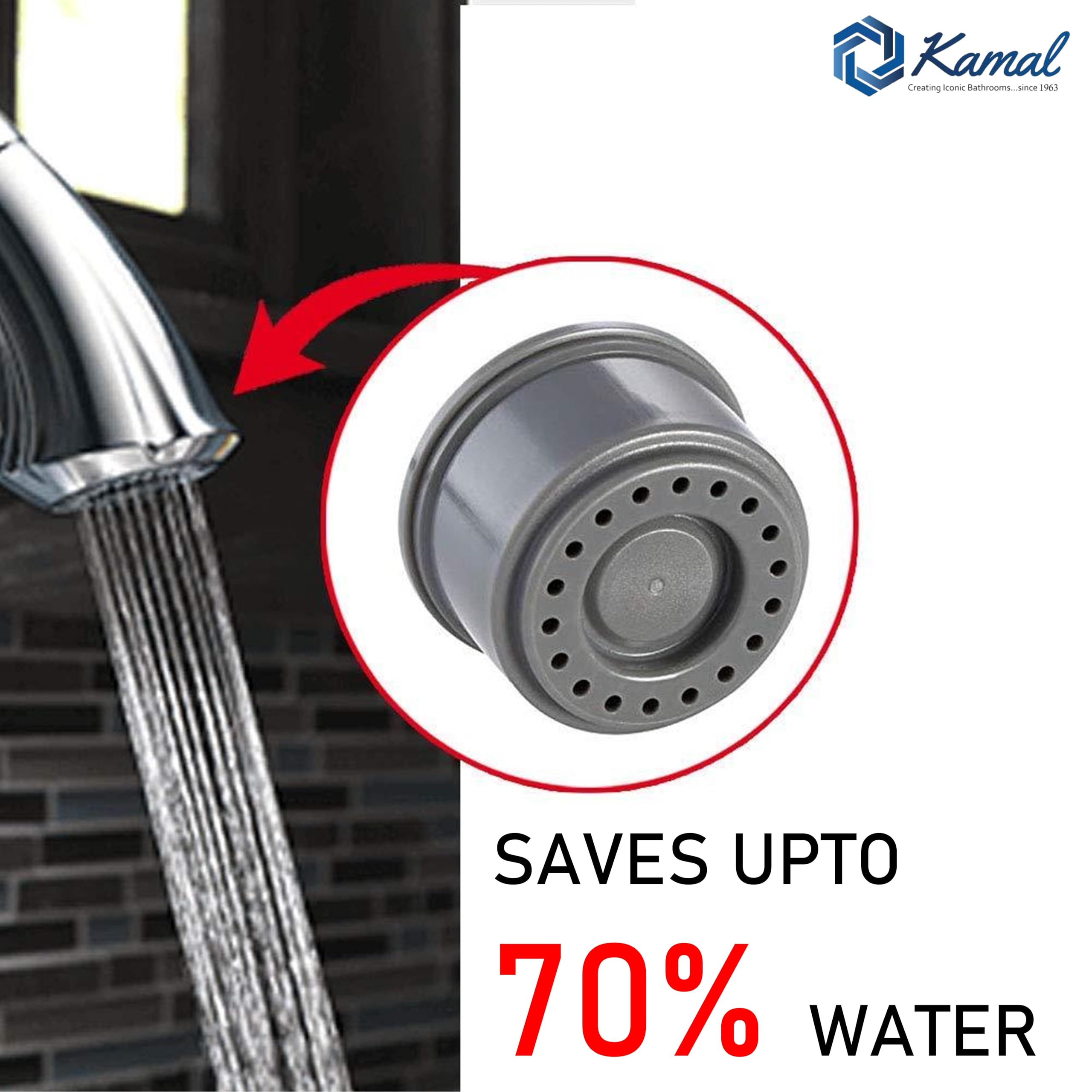 Kitchen Tap Water Saving Aerator Nozzle - by Kamal