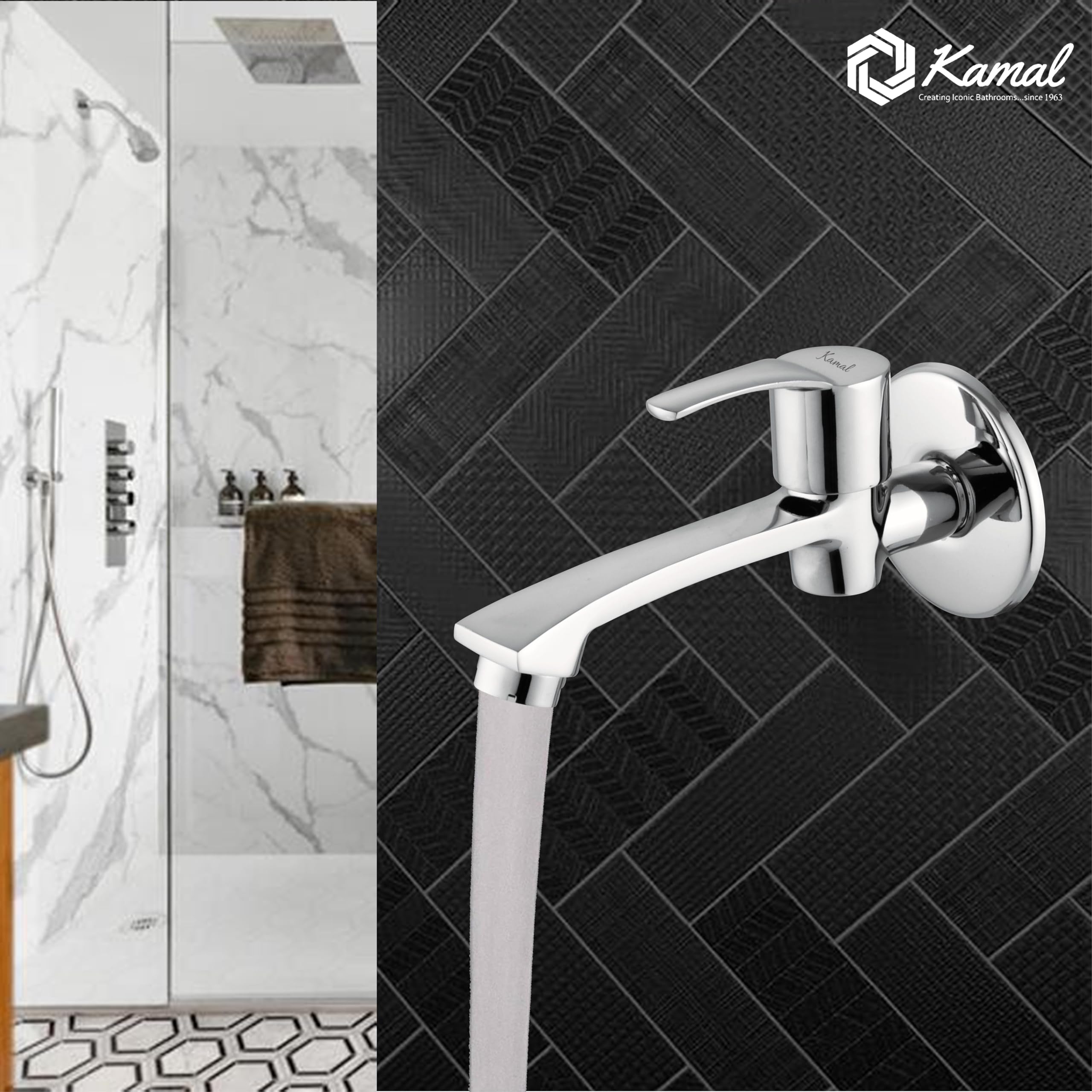 Acura Long Body Bib Tap (Full Brass) - by Kamal