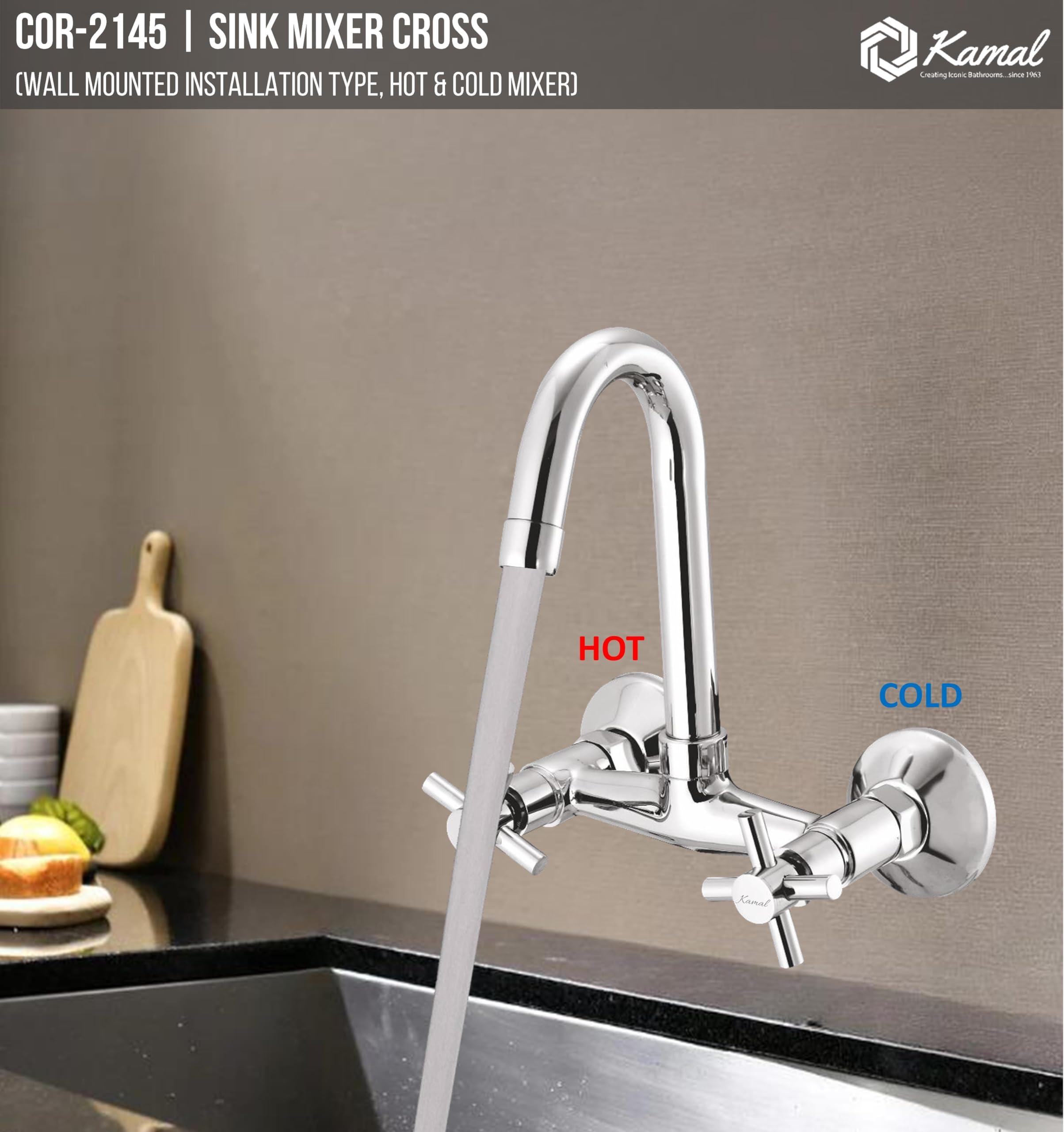 Cross Sink Mixer - by Kamal
