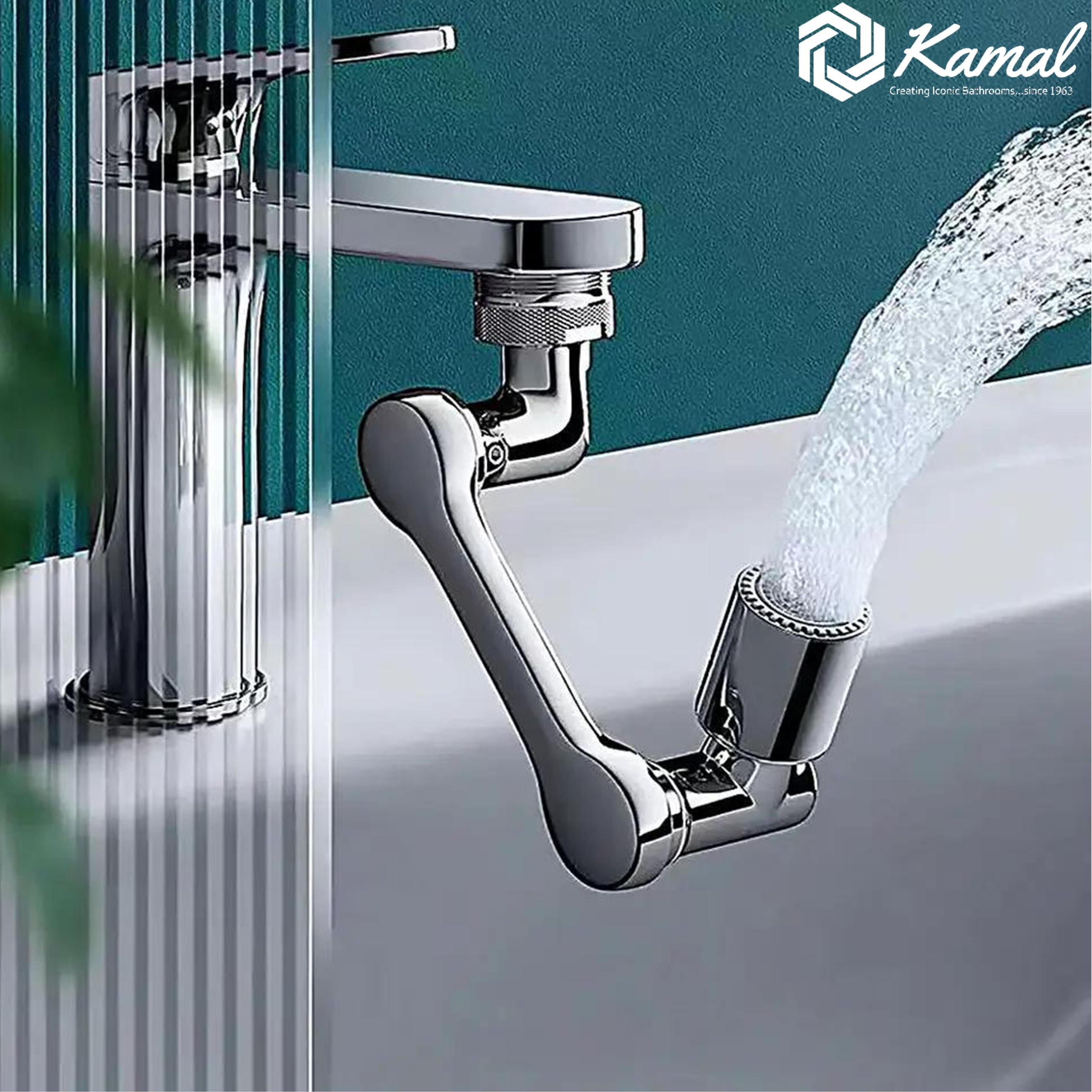 1080° Swivel Faucet Aerator Rotatable Multi-Functional with 2 Modes (Full Brass) - by Kamal