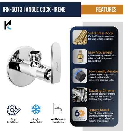Irene Angle Valve (Full Brass) - by Kamal