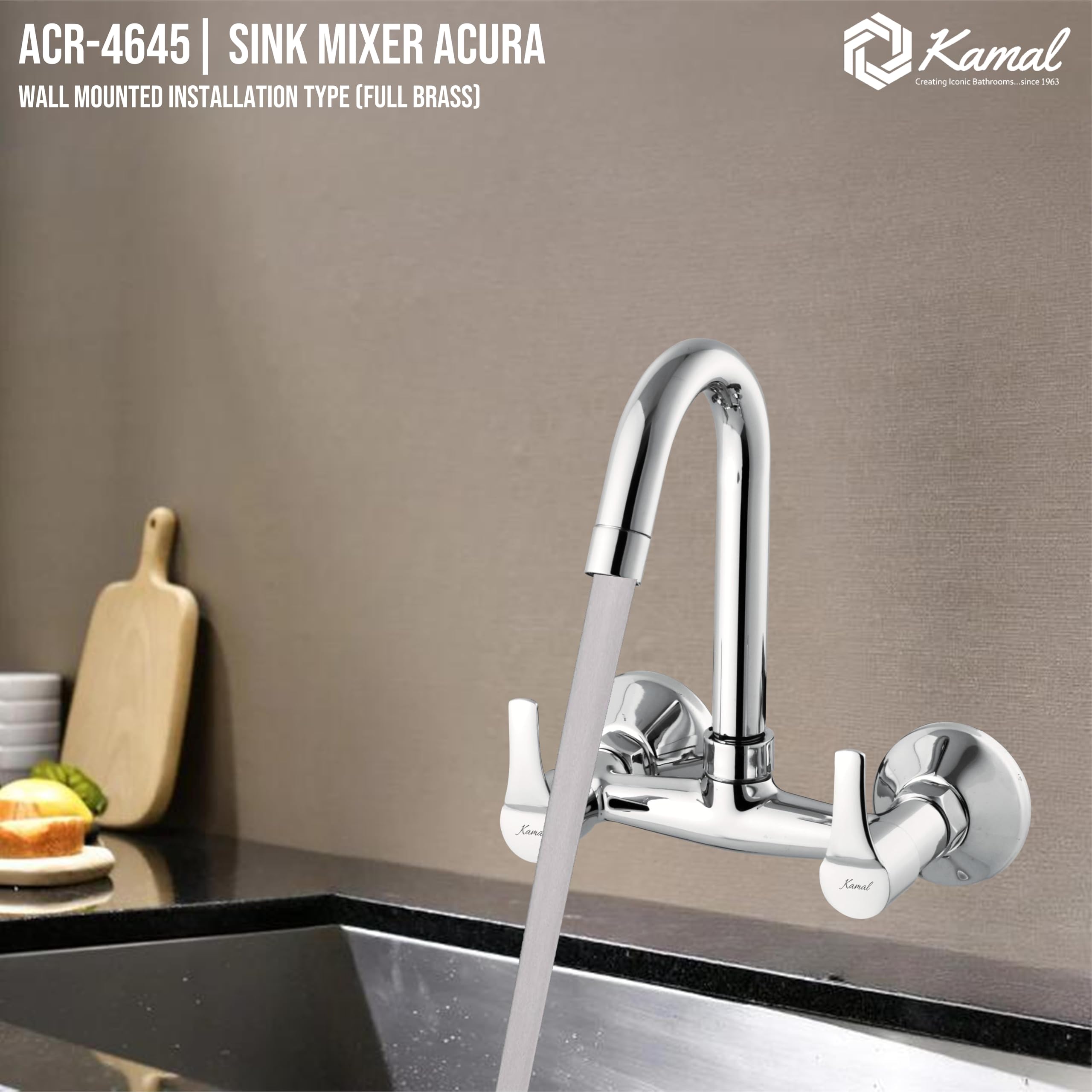 Acura Sink Mixer (Full Brass) - by Kamal