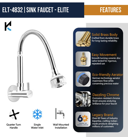 Elite Sink Spray Tab (Brass & SS Steel) - by Kamal