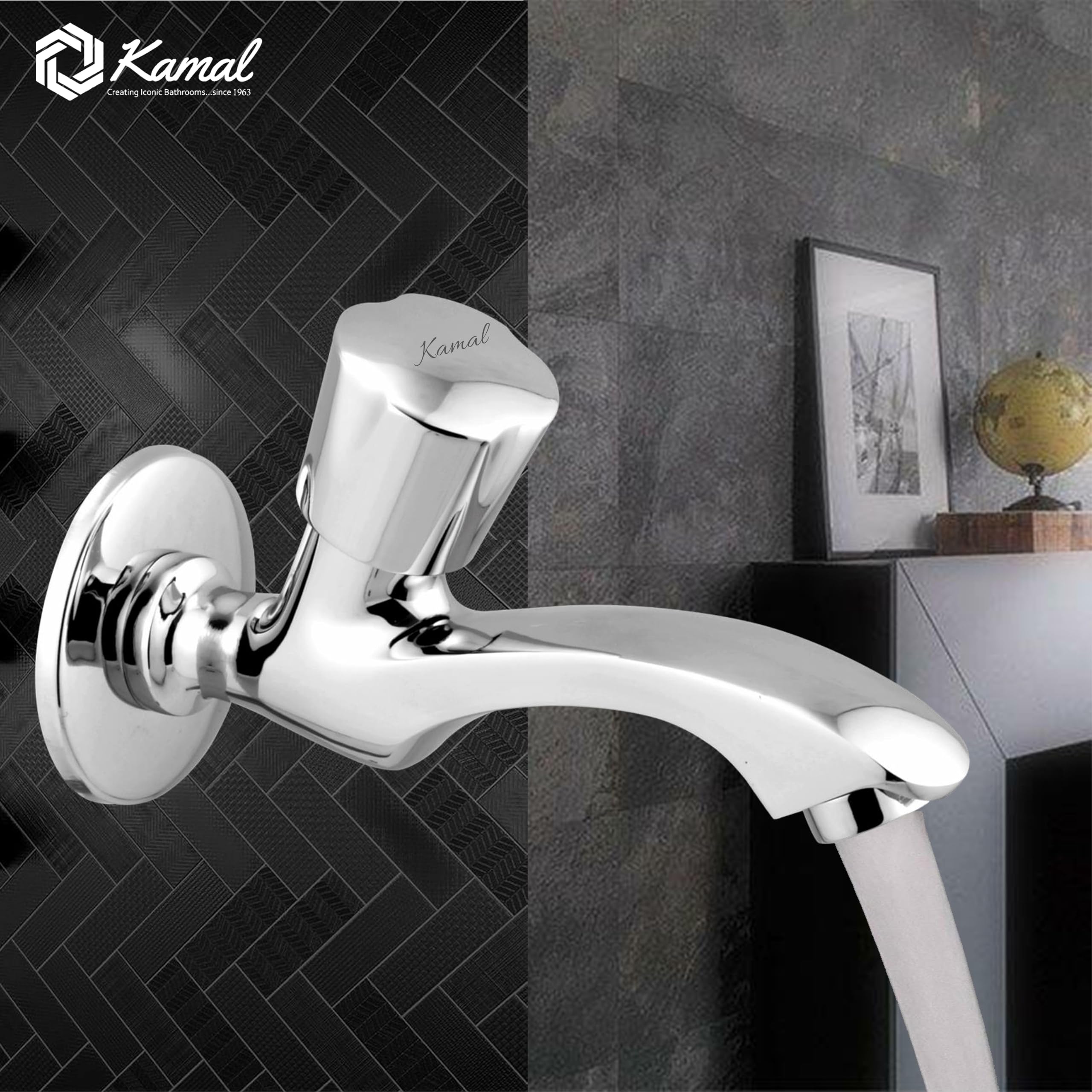 Contessa Neo Long Body Bib Tap (Full Brass) - by  Kamal