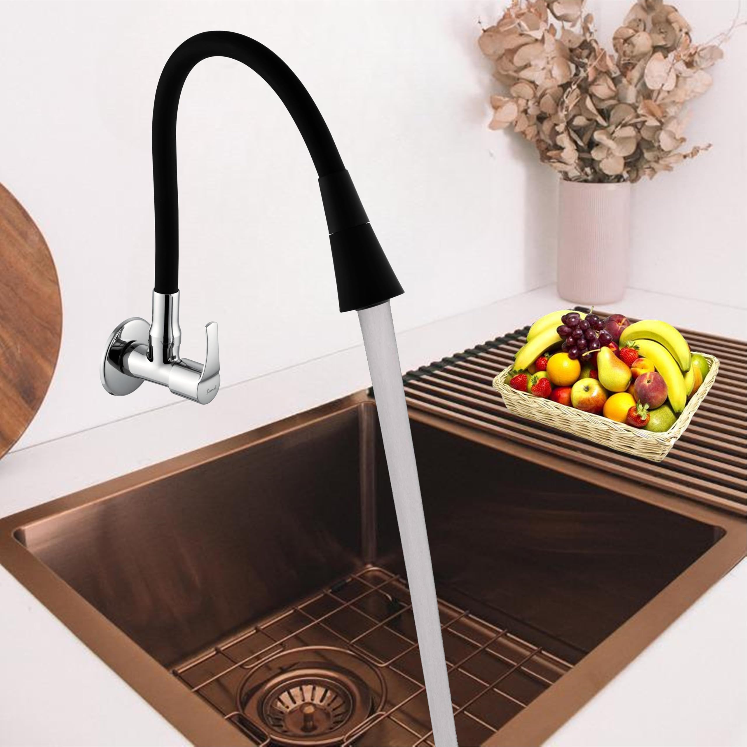 Acura Flexible Sink Tap Brass Faucet Flexo Play (Brass & Silicone) - by Kamal