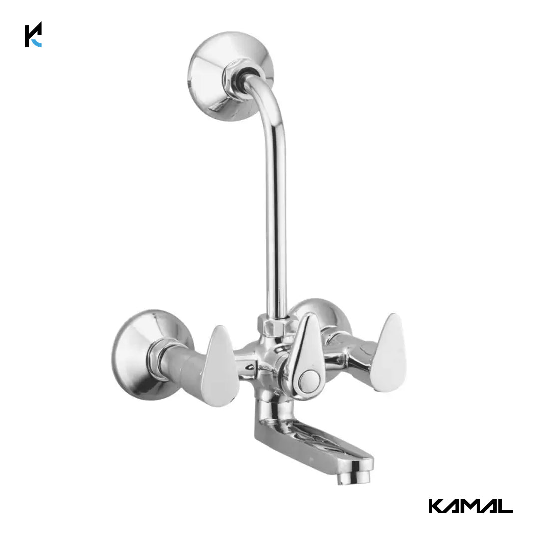 Osmium Wall Mixer with L-Bend Pipe (Full Brass) - by Kamal