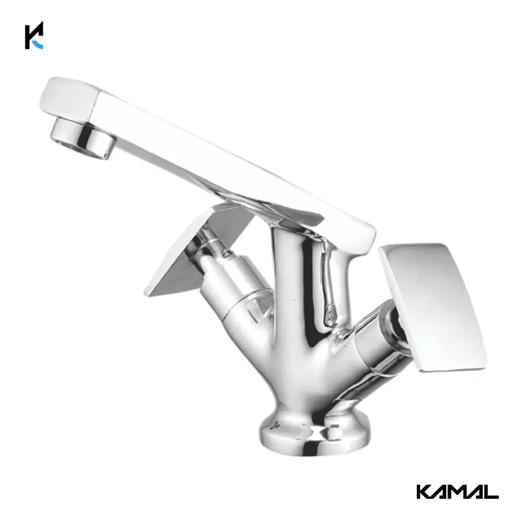 Arch Centre Hole Basin Mixer (Full Brass) - by Kamal