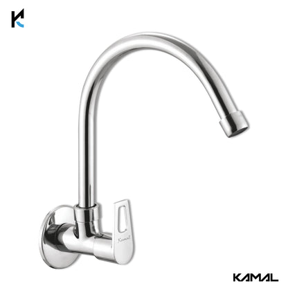 Full Brass 180° Swivel Spout Gooseneck Faucet - by Kamal