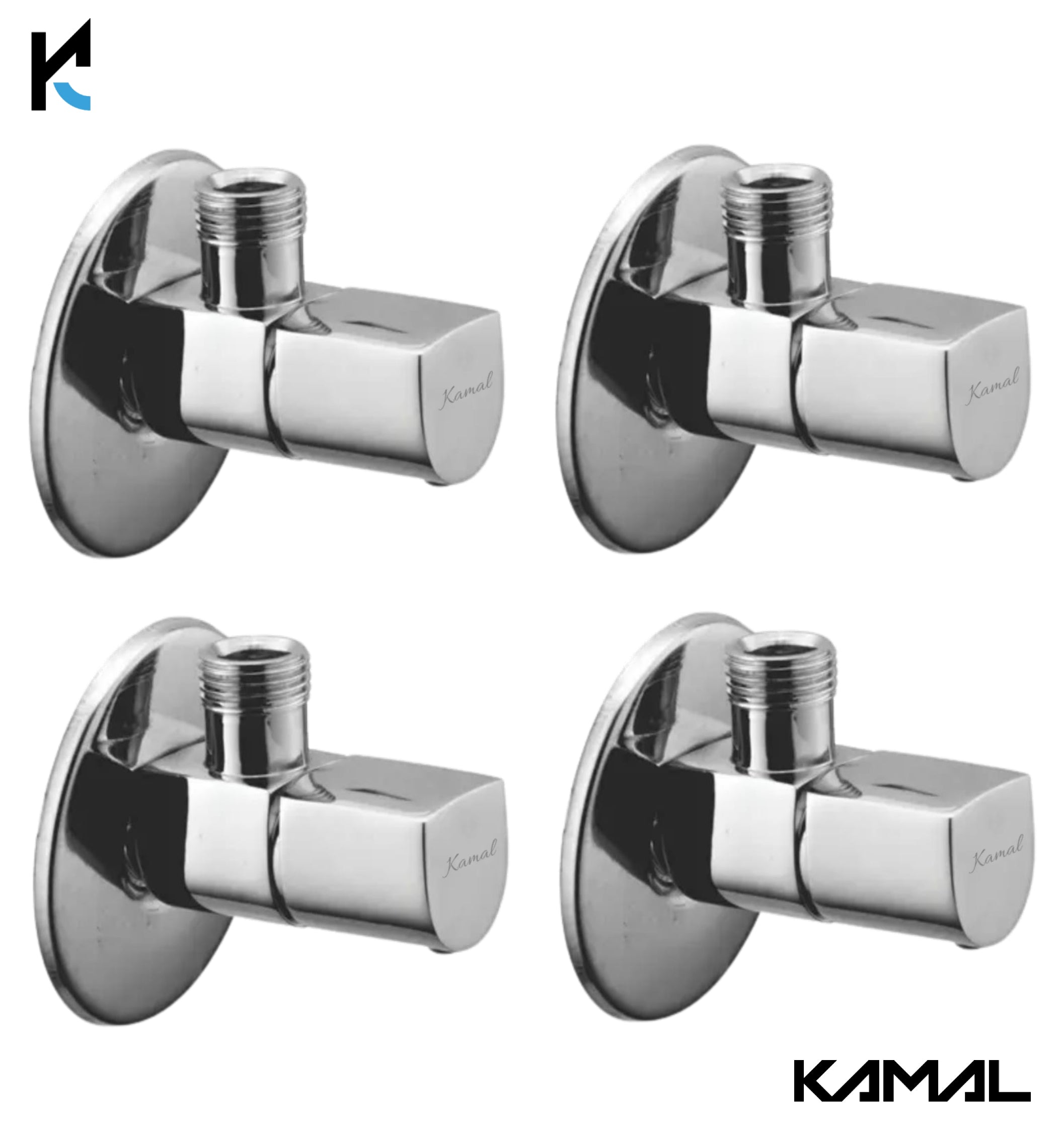 Aria Full Brass Angle Tap (Full Brass) - by Kamal