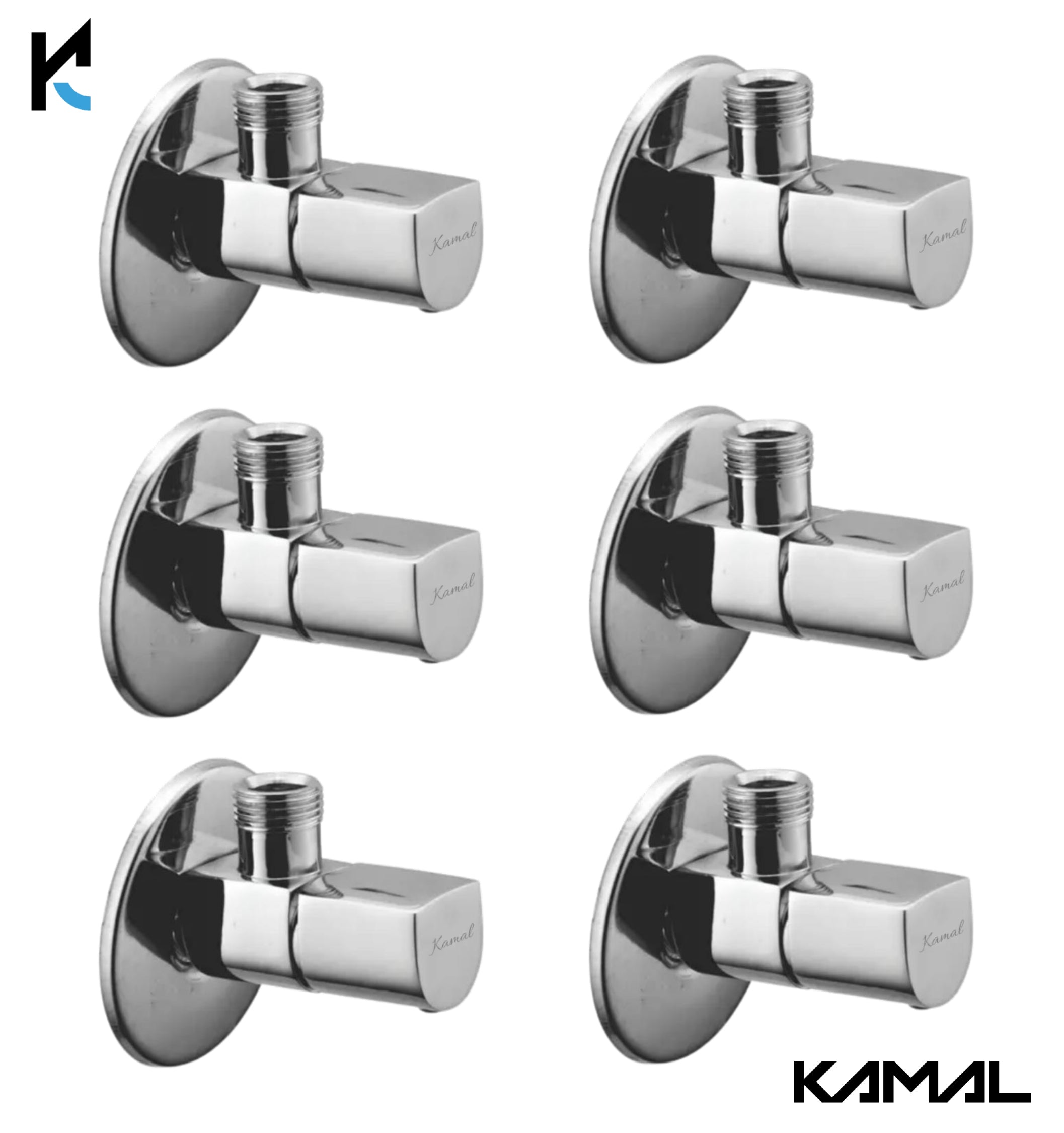 Aria Full Brass Angle Tap (Full Brass) - by Kamal