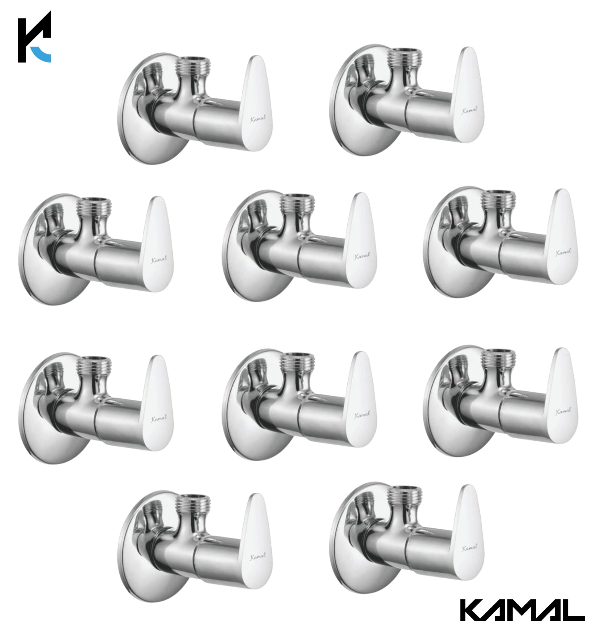 Vignette Full Brass Angle Cock Tap (Full Brass) - by Kamal
