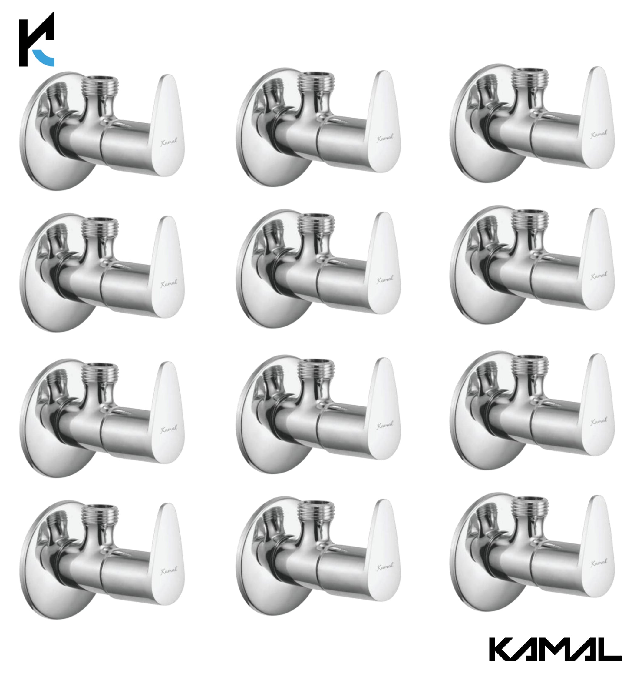 Vignette Full Brass Angle Cock Tap (Full Brass) - by Kamal