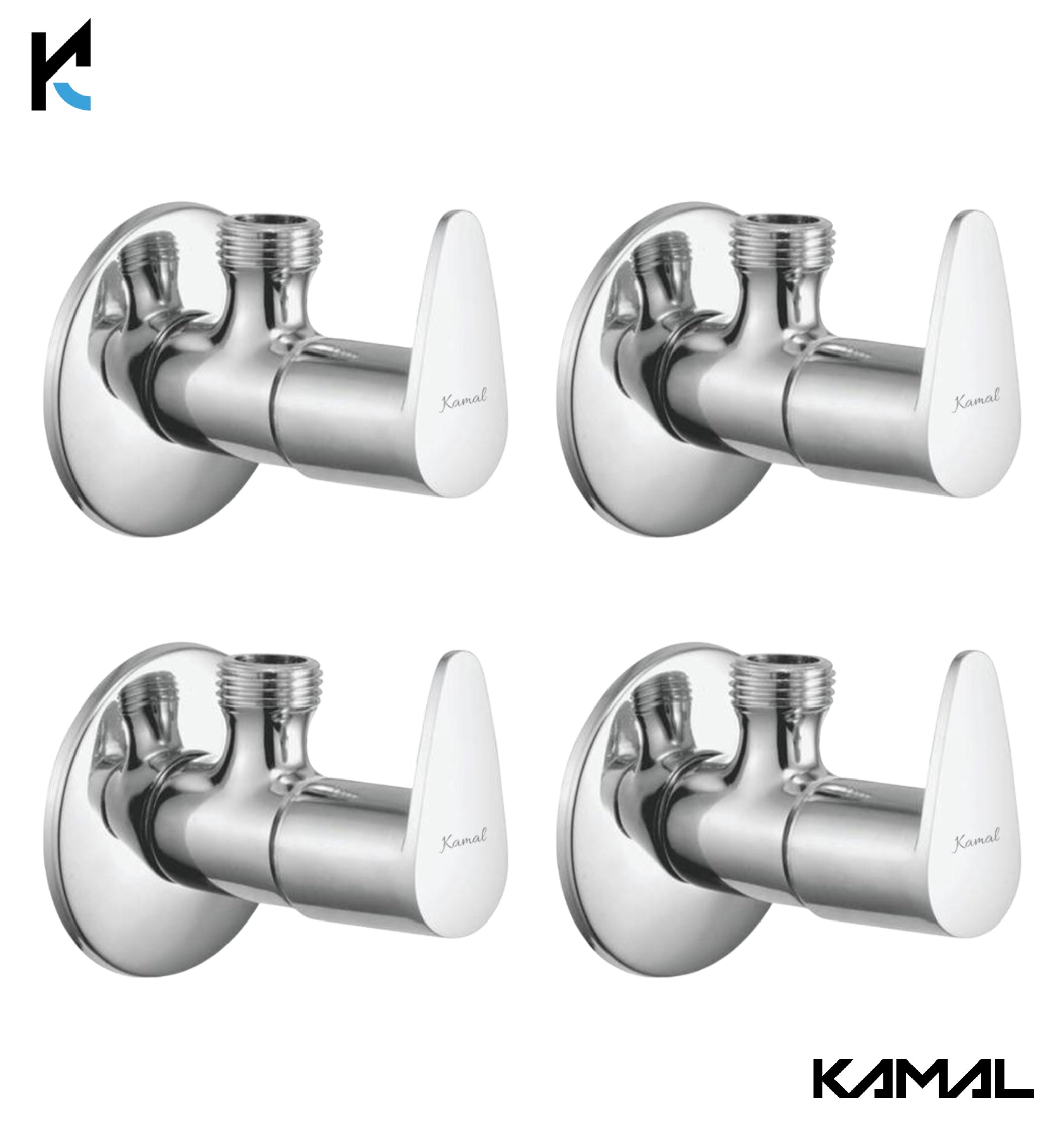 Vignette Full Brass Angle Cock Tap (Full Brass) - by Kamal