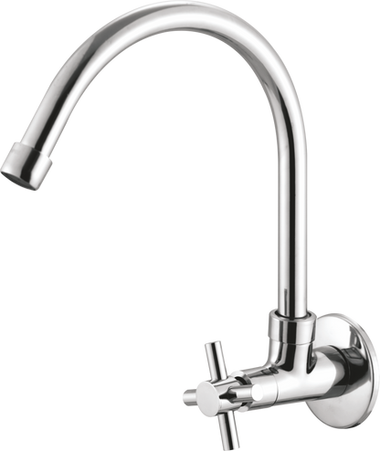 Full Brass 180° Swivel Spout Gooseneck Faucet - by Kamal