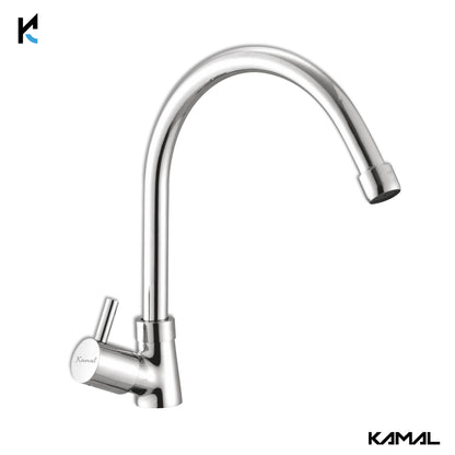 FLT C-Bend Spout Gosseneck Sink Faucet (Full Brass) - by Kamal - Kamal Bathware