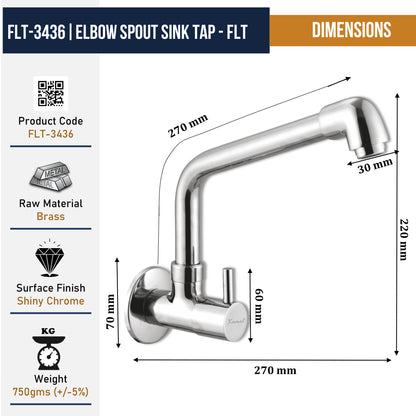 FLT Sink Tap (Full Brass) - by Kamal