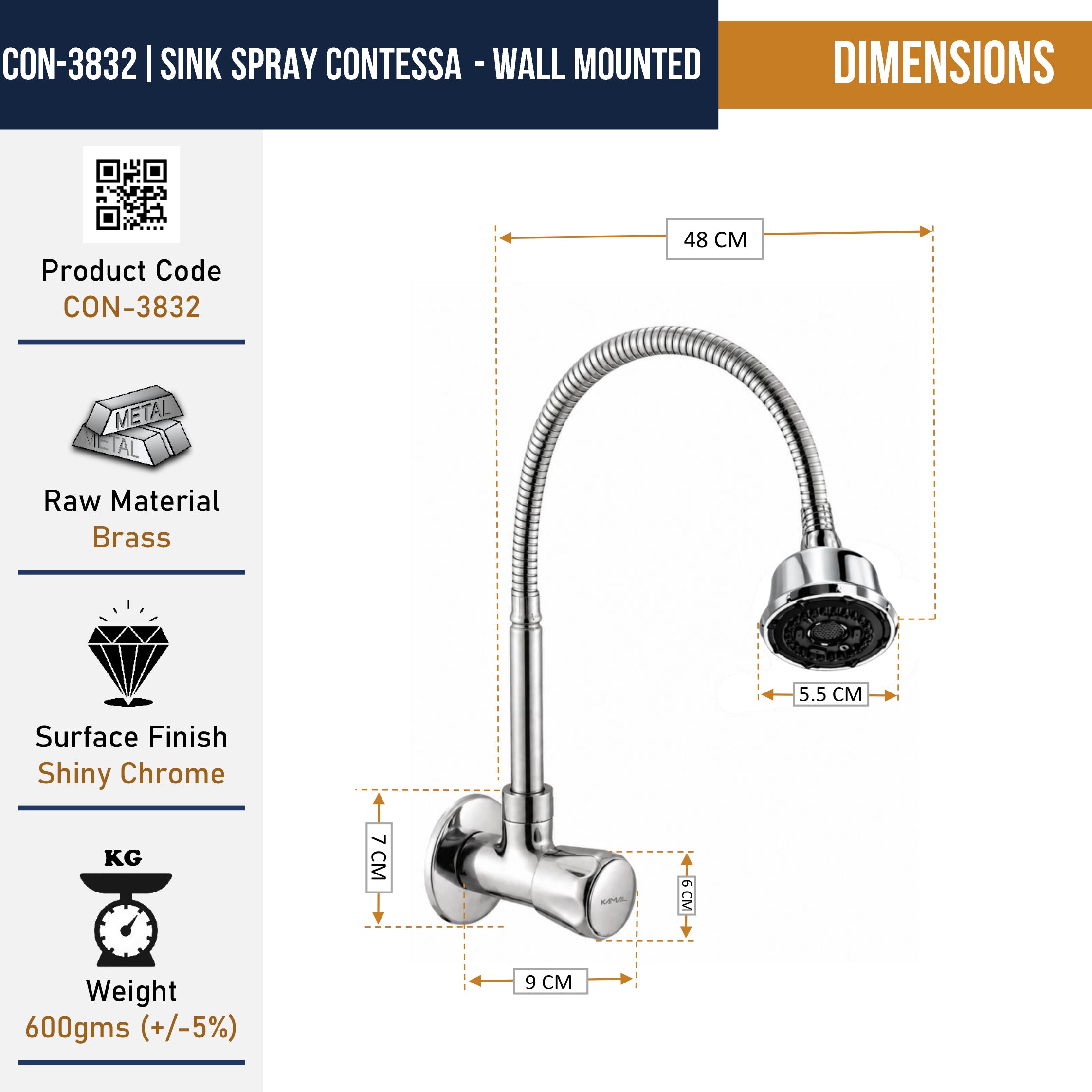 Contessa Neo Dual Flow Heavy Brass Body Sink Tap - by Kamal