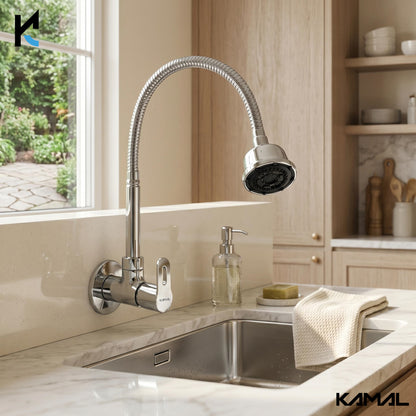 Curve Dual Flow Heavy Brass Body Sink Tap - by Kamal