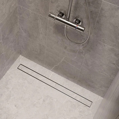 Tile Insert Channel Drainer (SS 304 Grade) - Side Hole Shower Water Drain Channel - by Kamal