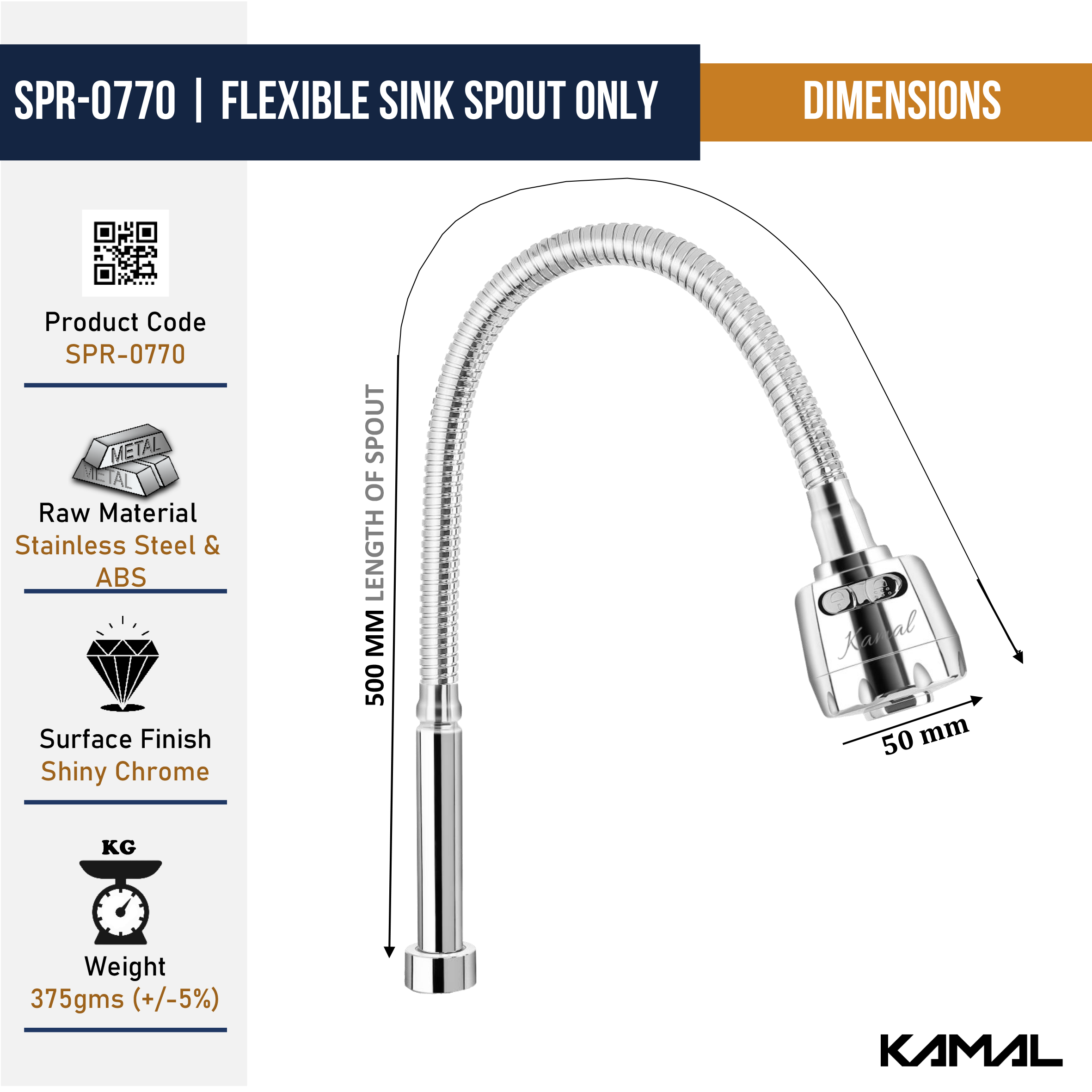 Dixy Flexible Sink Spray - by Kamal