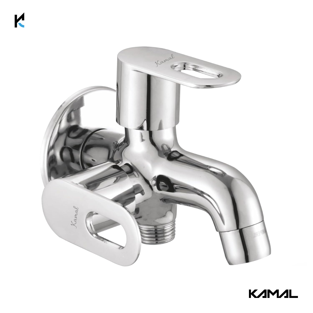 Milan Two Way Bib Cock (Full Brass) - by Kamal