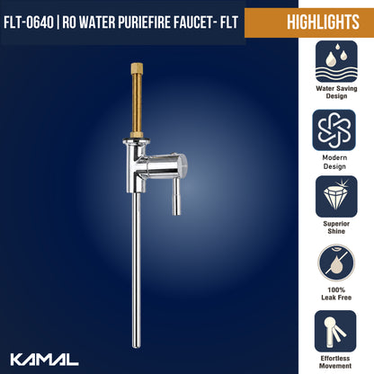 KAMAL Full Brass Cabinet RO Water Purifier Faucet | Mirror Chrome Finish | Under Cabinet Vessel Installation Design with No Door Opening Required | Heavy Duty Deck Mounted Modular Kitchen Systems