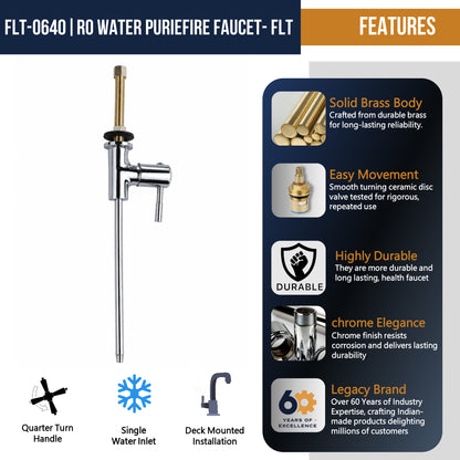 KAMAL Full Brass Cabinet RO Water Purifier Faucet | Mirror Chrome Finish | Under Cabinet Vessel Installation Design with No Door Opening Required | Heavy Duty Deck Mounted Modular Kitchen Systems
