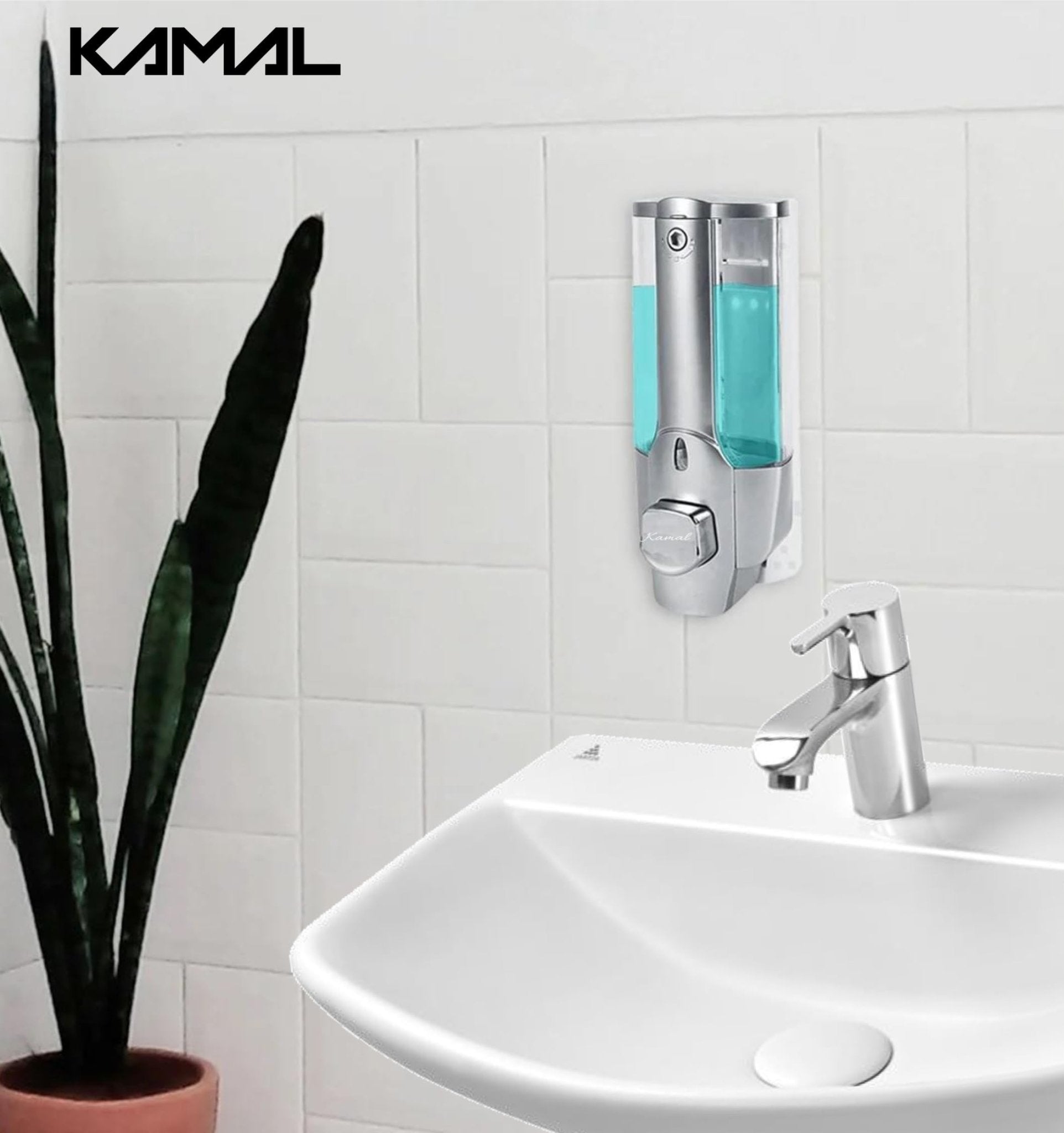 ABS Liquid Soap Dispenser Push Type - by Kamal - ABS - Kamal Bathware
