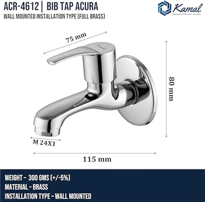Acura Bib Cock (Full Brass) - by Kamal - Acura - Kamal Bathware