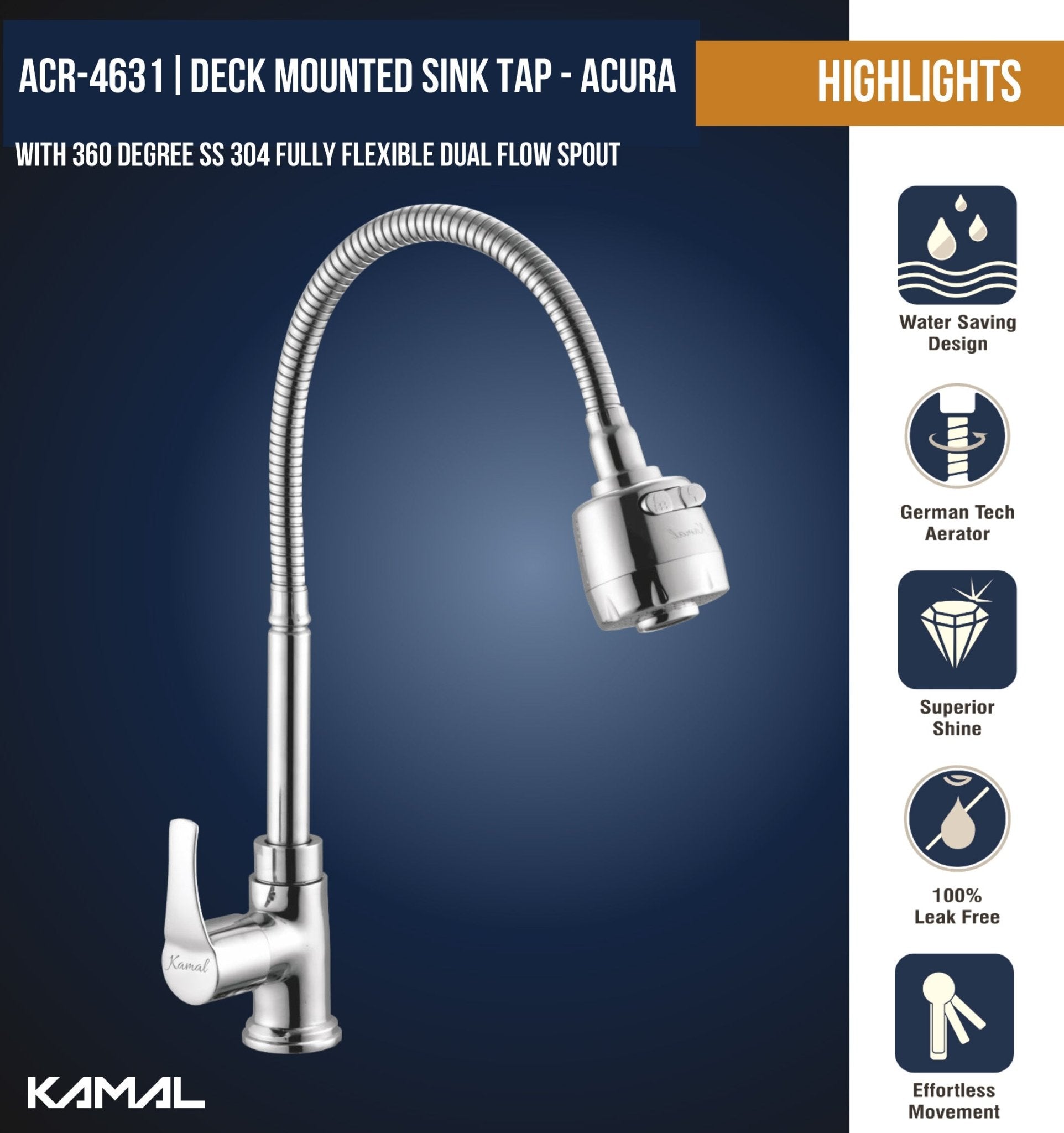 Acura Dual Flow Heavy Body Sink Tap – by Kamal - Acura - Kamal Bathware